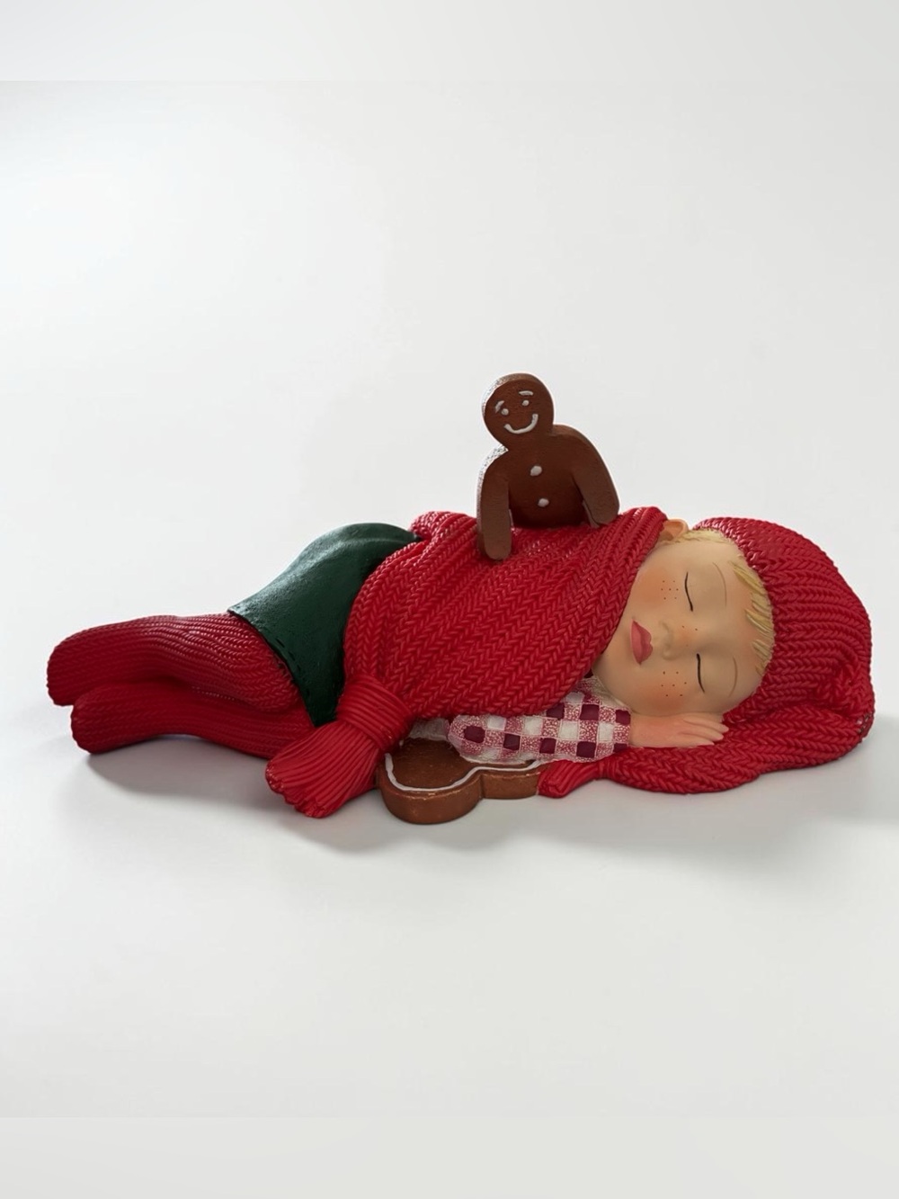Mariell Design Norway Scandinavian Christmas Figurine Sleeping Child Gingerbread